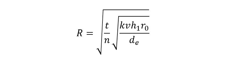 浆体扩散半径计算公式