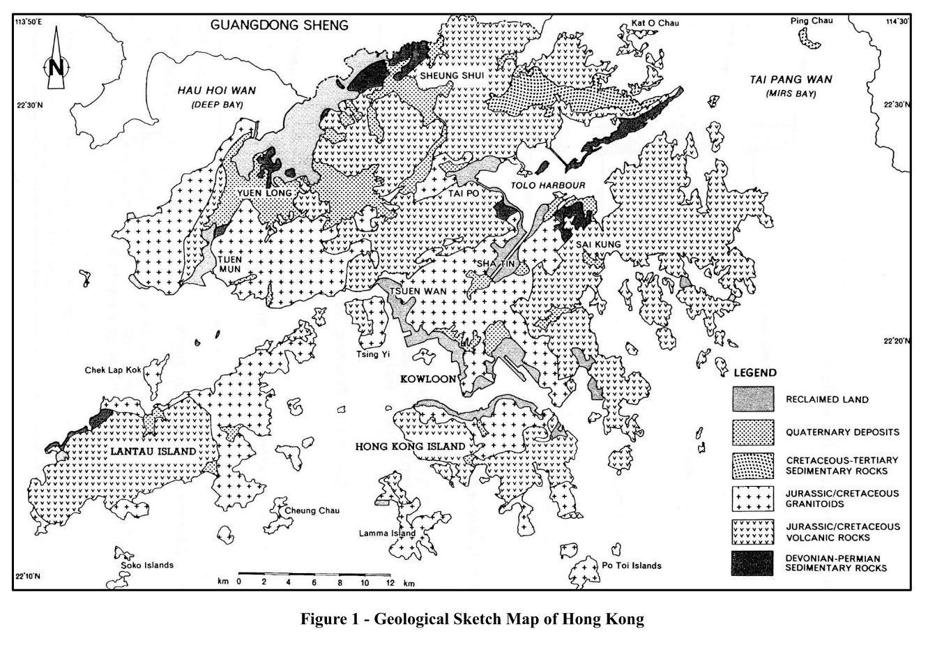 香港地质简图